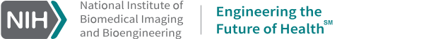 The logo for the National Institute of Biomedical Imaging and Bioengineerng that says &quot;Engineering the future of health.&quot;