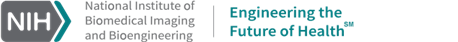 The logo for the National Institute of Biomedical Imaging and Bioengineerng that says &quot;Engineering the future of health.&quot;